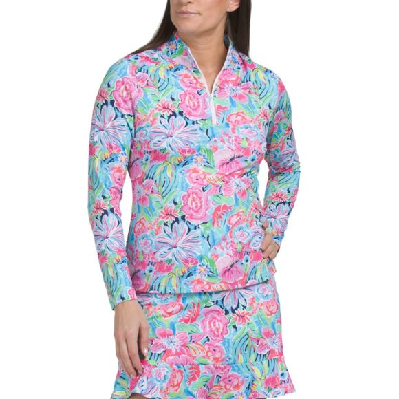 GOTTEX Blossom Kate Mock Neck Half Zip Jacket - Picture 1 of 2